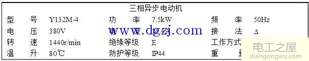 三相異步電動機銘牌參數(shù)技術數(shù)據