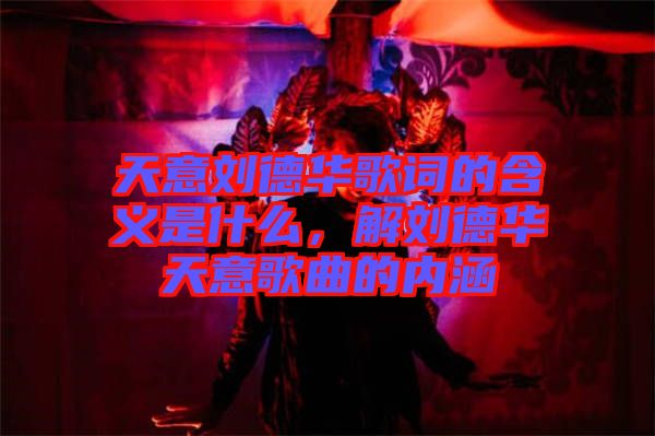天意劉德華歌詞的含義是什么，解劉德華天意歌曲的內涵