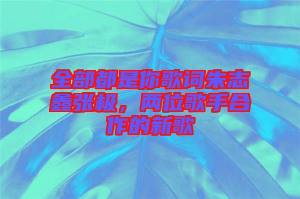 全部都是你歌詞朱志鑫張極，兩位歌手合作的新歌