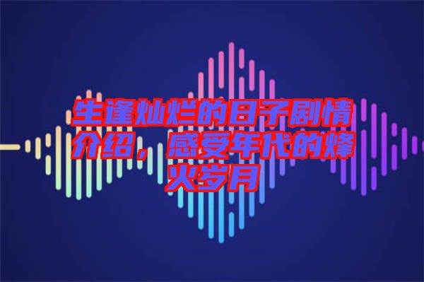 生逢燦爛的日子劇情介紹，感受年代的烽火歲月