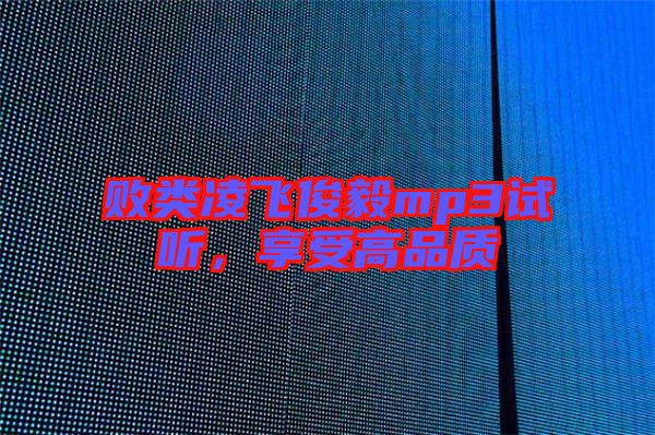 敗類凌飛俊毅mp3試聽，享受高品質