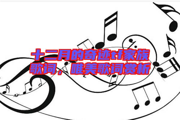 十二月的奇跡tf家族歌詞，唯美歌詞賞析
