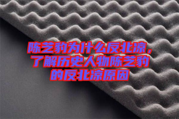 陳芝豹為什么反北涼，了解歷史人物陳芝豹的反北涼原因