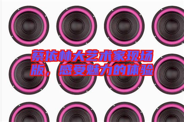 蔡依林大藝術家現場版，感受魅力的體驗