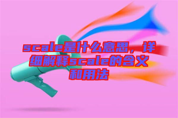 scale是什么意思，詳細解釋scale的含義和用法