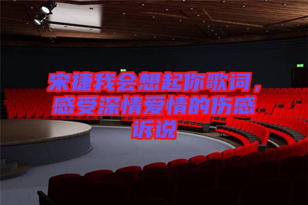 宋捷我會想起你歌詞，感受深情愛情的傷感訴說
