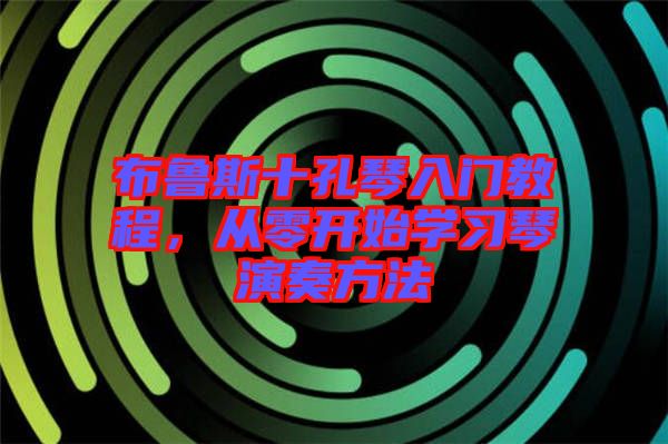 布魯斯十孔琴入門教程，從零開始學習琴演奏方法