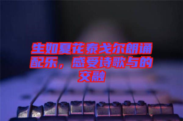 生如夏花泰戈爾朗誦配樂，感受詩歌與的交融
