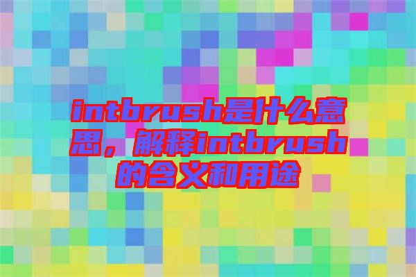 intbrush是什么意思，解釋intbrush的含義和用途