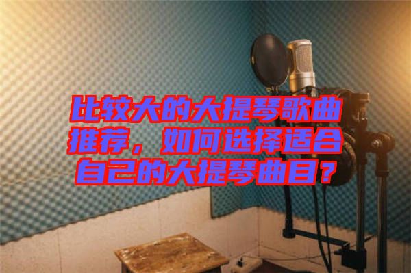 比較大的大提琴歌曲推薦，如何選擇適合自己的大提琴曲目？