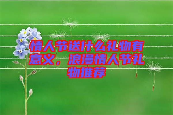 情人節送什么禮物有意義，浪漫情人節禮物推薦