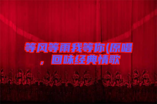 等風等雨我等你(原唱，回味經典情歌