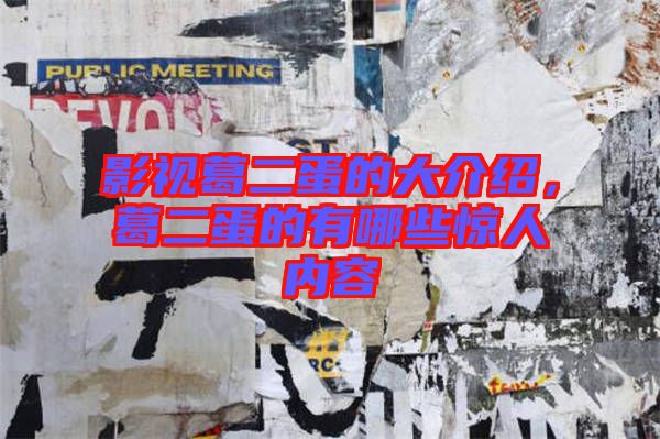 影視葛二蛋的大介紹，葛二蛋的有哪些驚人內容