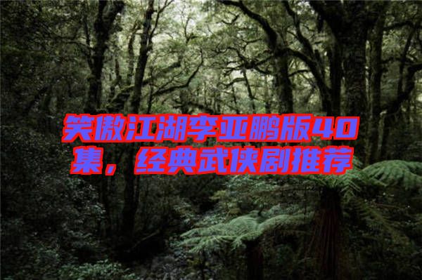 笑傲江湖李亞鵬版40集，經(jīng)典武俠劇推薦