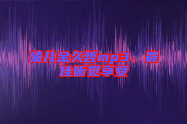 嗑兒金久哲mp3，最佳聽覺享受