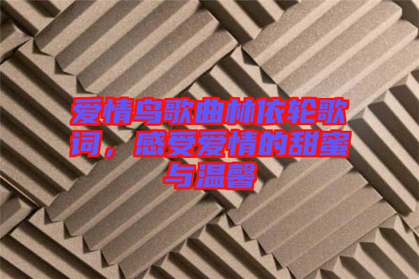 愛(ài)情鳥(niǎo)歌曲林依輪歌詞，感受愛(ài)情的甜蜜與溫馨