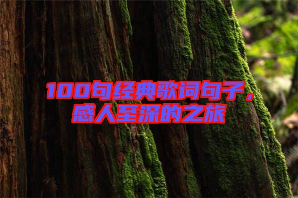 100句經典歌詞句子，感人至深的之旅