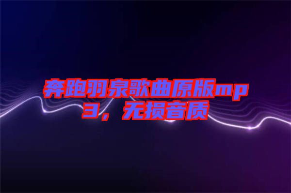 奔跑羽泉歌曲原版mp3，無損音質(zhì)