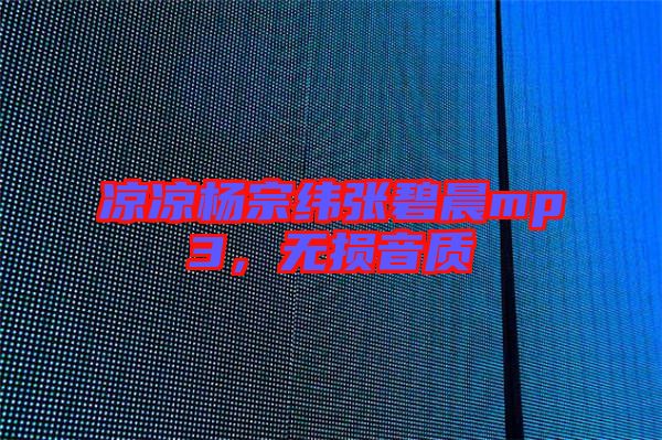 涼涼楊宗緯張碧晨mp3，無損音質(zhì)