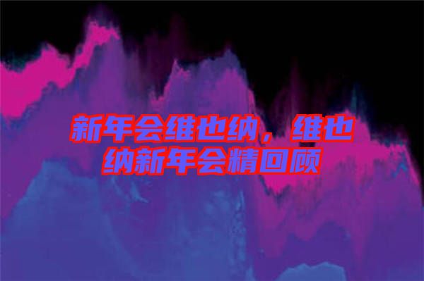 新年會維也納，維也納新年會精回顧
