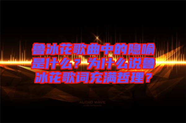 魯冰花歌曲中的隱喻是什么？為什么說魯冰花歌詞充滿哲理？